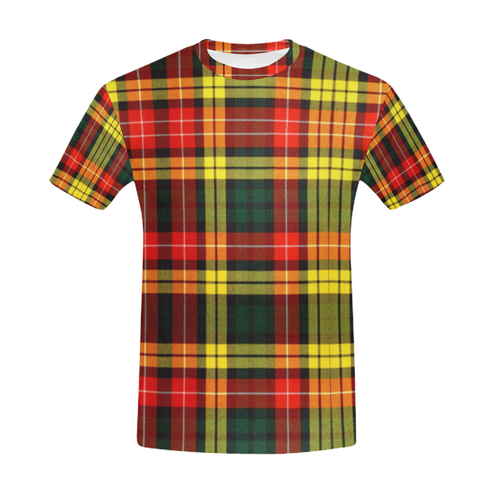 Buchanan Tartan All Over Print T-Shirt for Men (USA Size) (Model T40)