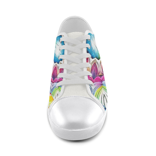 Sunshine Feeling Mandala Canvas Shoes for Women/Large Size (Model 016)