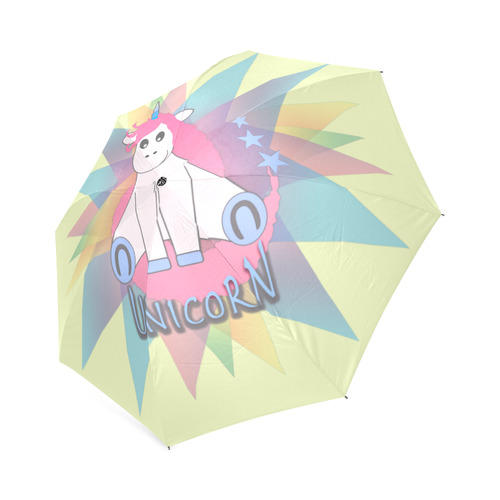 Cartoon Unicorn, Fantasy Design Foldable Umbrella (Model U01)