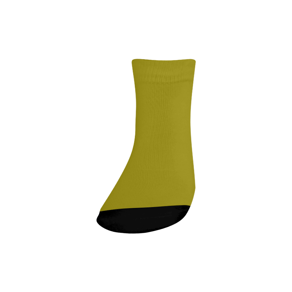 Designer Color Solid Buttered Rum Quarter Socks