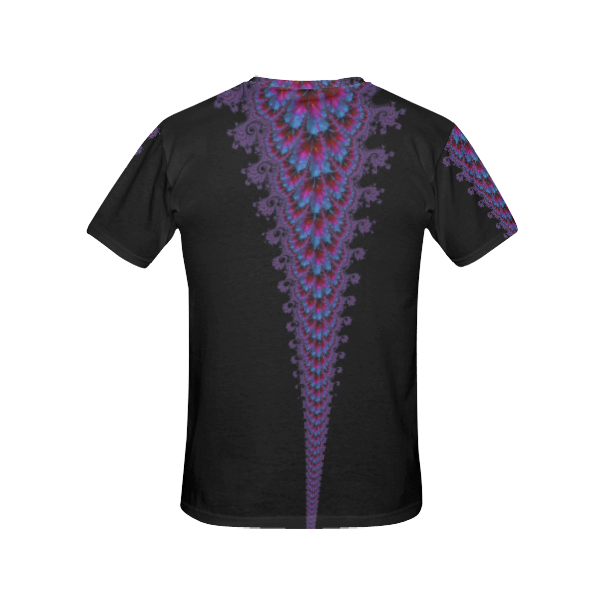 Psychedelic Smokey Cyclone Fractal Abstract All Over Print T-Shirt for Women (USA Size) (Model T40)