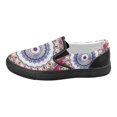 X-Mas Romantic Mandala Women's Slip-on Canvas Shoes (Model 019)