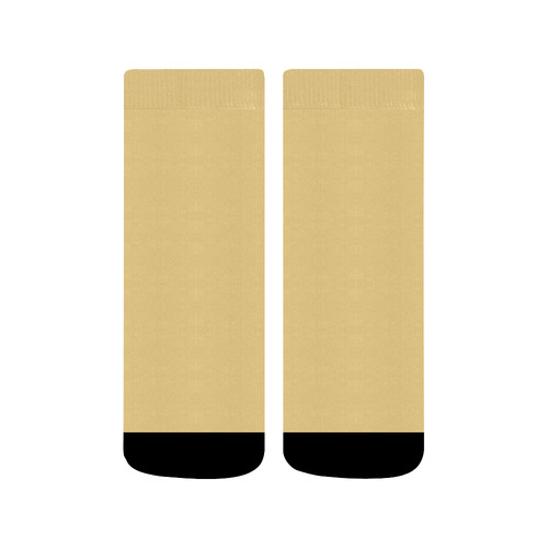 Designer Color Solid Marzipan Quarter Socks