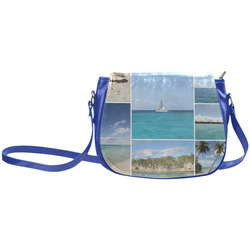 Isla Saona Caribbean Photo Collage Classic Saddle Bag/Large (Model 1648)