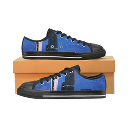 Seattle Space Needle Watercolor Low Top Canvas Shoes for Kid (Model 018)