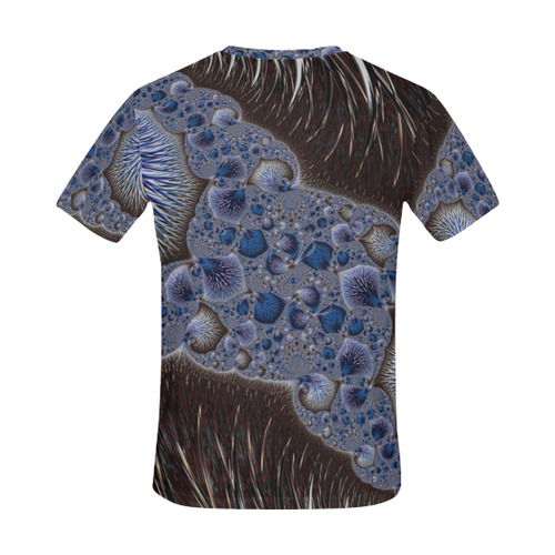 Alien Embryos in Astral Amber Fractal Abstract All Over Print T-Shirt for Men (USA Size) (Model T40)