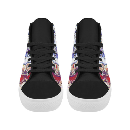 X-Mas Romantic Mandala Aquila High Top Microfiber Leather Women's Shoes/Large Size (Model 032)