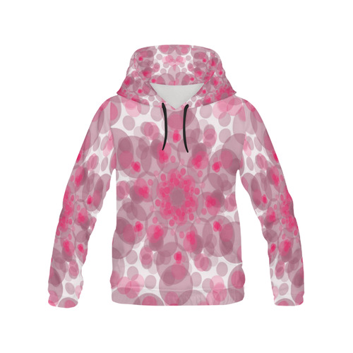 pink and purple soft spots All Over Print Hoodie for Women (USA Size) (Model H13)