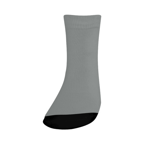 Designer Color Solid Neutral Gray Crew Socks