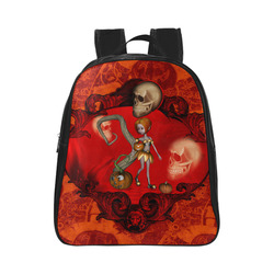 Halloween, pumpkin School Backpack (Model 1601)(Small)