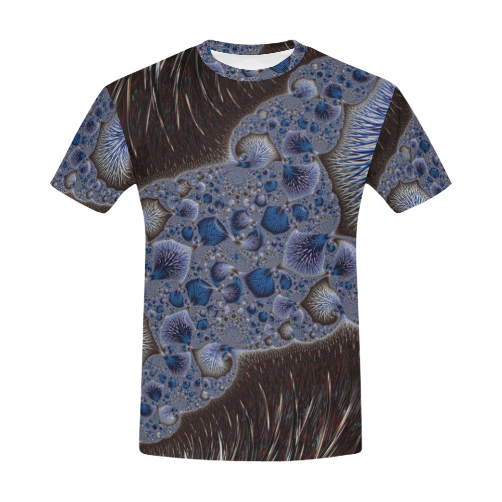 Alien Embryos in Astral Amber Fractal Abstract All Over Print T-Shirt for Men (USA Size) (Model T40)