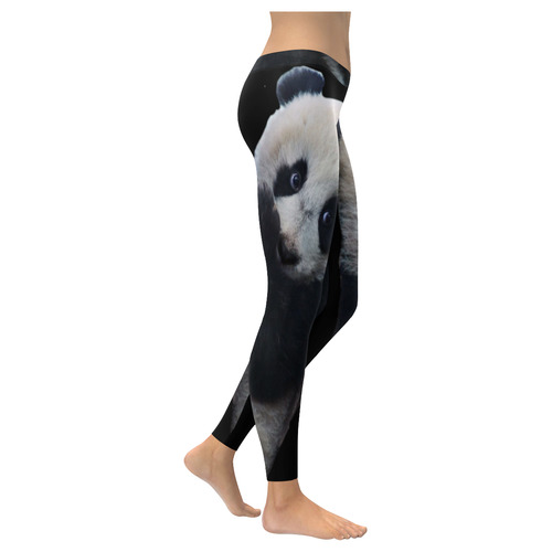 Baby Panda Women's Low Rise Leggings (Invisible Stitch) (Model L05)