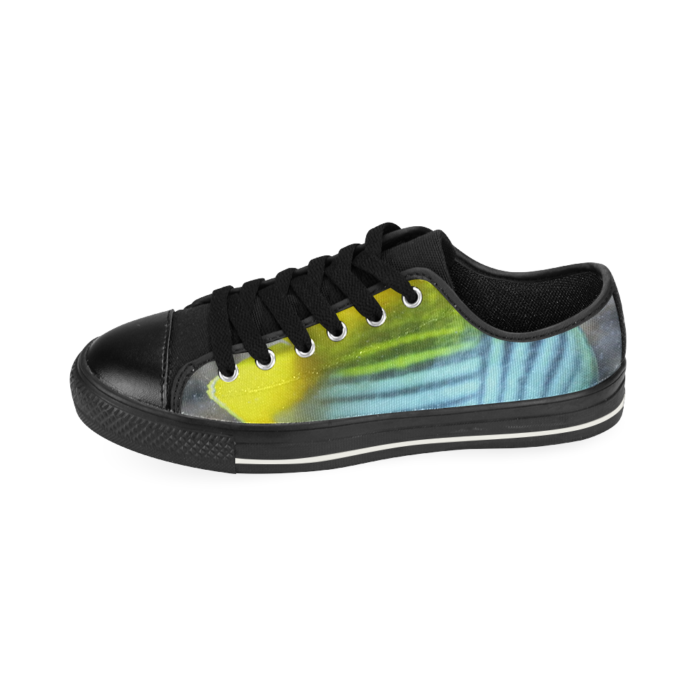 Threadfin Butterflyfish Low Top Canvas Shoes for Kid (Model 018)