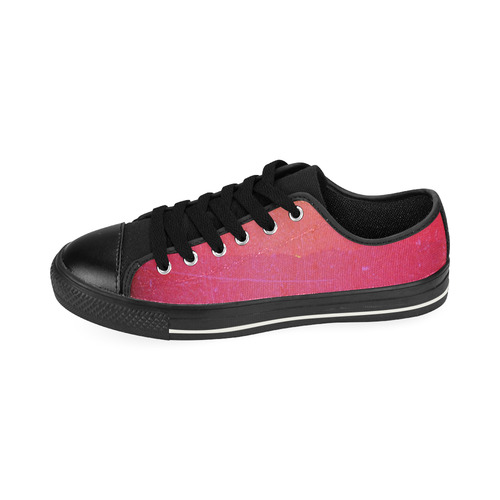 Orange Pink Purple Sunset Low Top Canvas Shoes for Kid (Model 018)