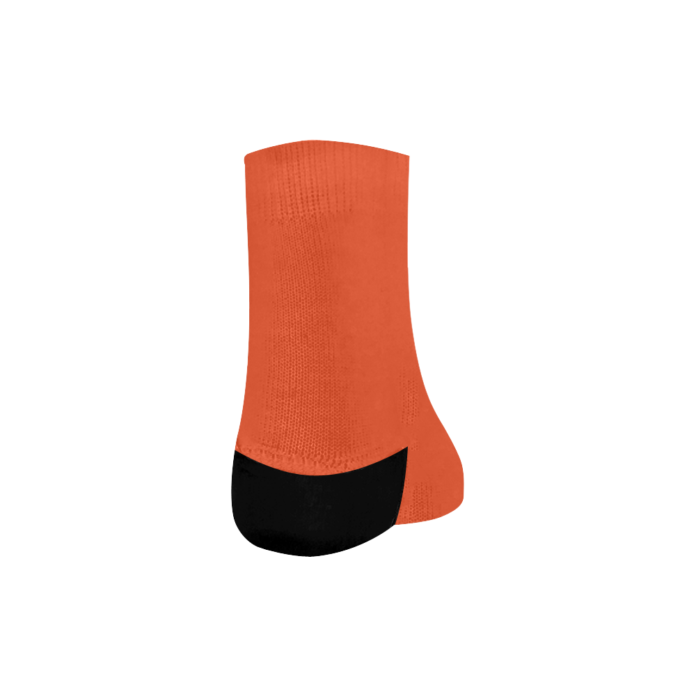 Designer Color Solid Flame Quarter Socks
