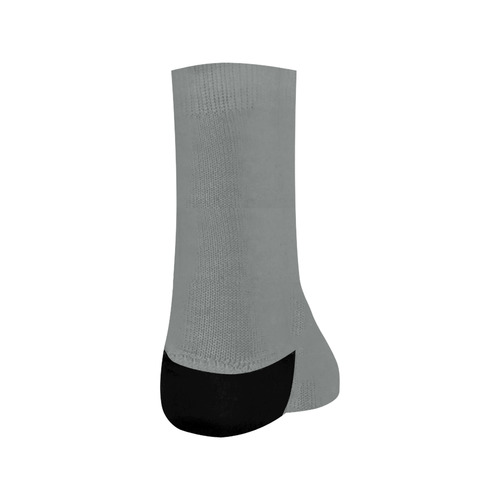 Designer Color Solid Neutral Gray Crew Socks