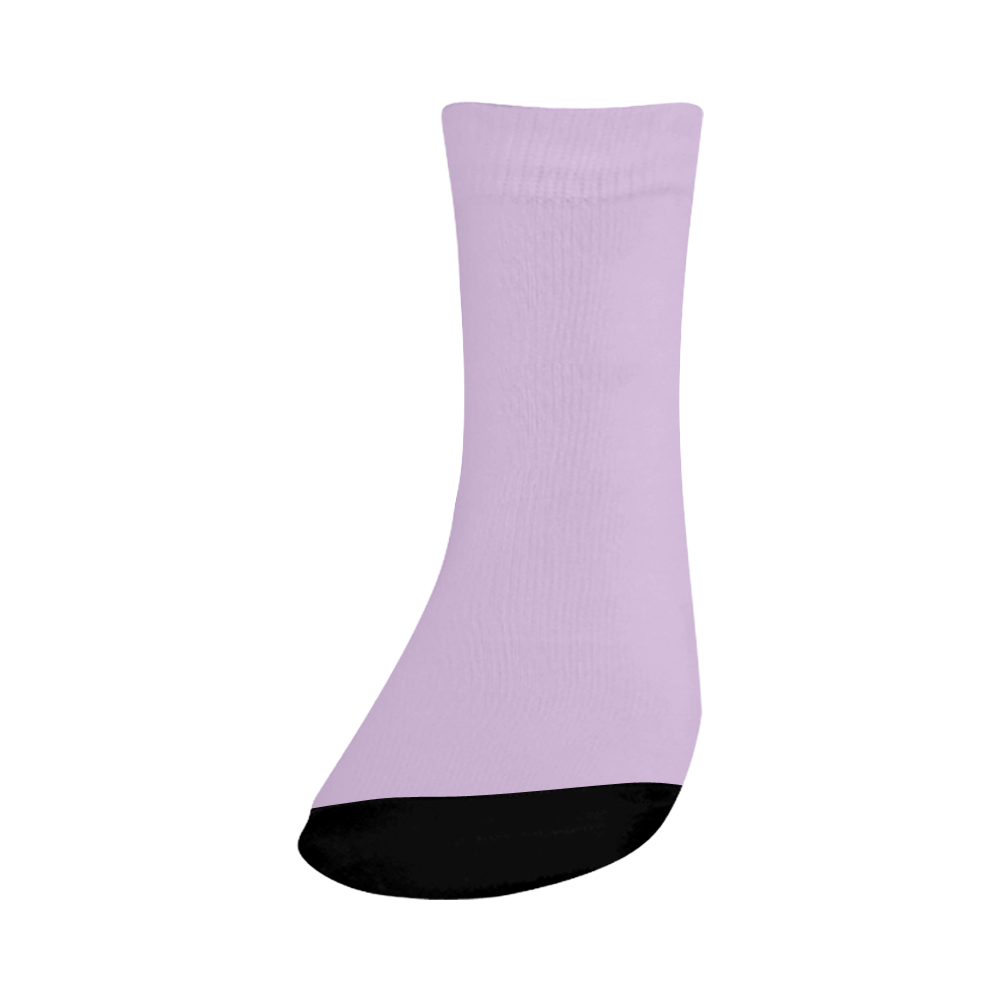 Designer Color Solid French Lilac Crew Socks