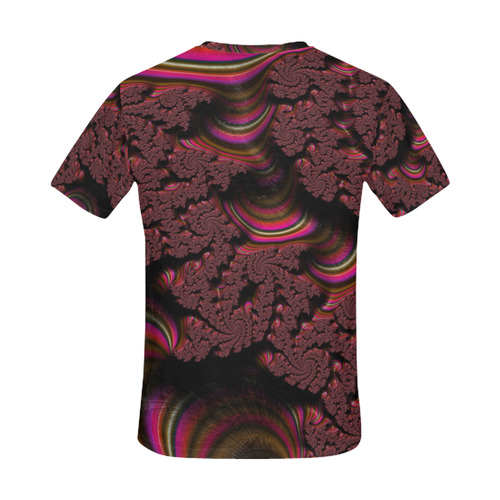 Martian Mars Planet Fractal Abstract All Over Print T-Shirt for Men (USA Size) (Model T40)