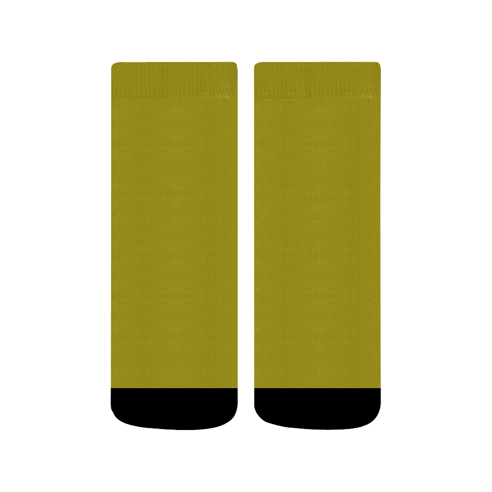 Designer Color Solid Buttered Rum Quarter Socks