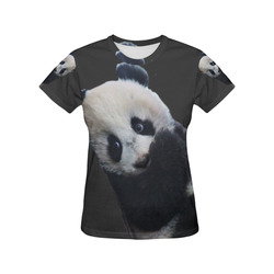 Baby Panda All Over Print T-Shirt for Women (USA Size) (Model T40)