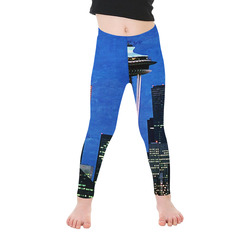 Seattle Space Needle Watercolor Kid's Ankle Length Leggings (Model L06)