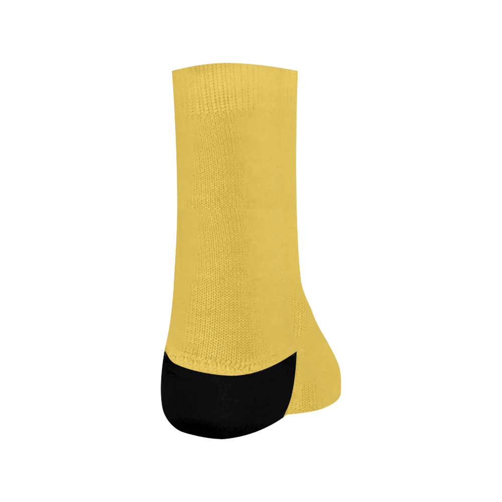 Designer Color Solid Primrose Yellow Crew Socks