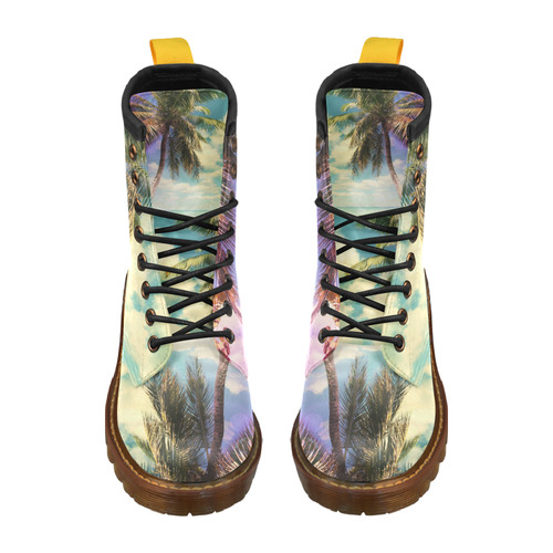 Prismatic Palm High Grade PU Leather Martin Boots For Women Model 402H