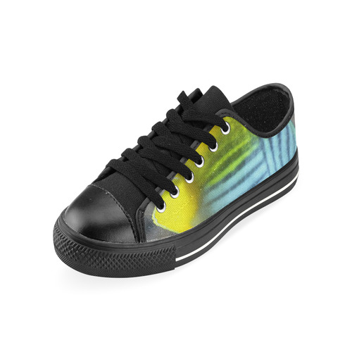 Threadfin Butterflyfish Low Top Canvas Shoes for Kid (Model 018)