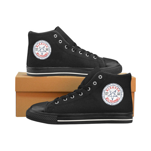 Black High Top Men's Chucks Men’s Classic High Top Canvas Shoes /Large Size (Model 017)