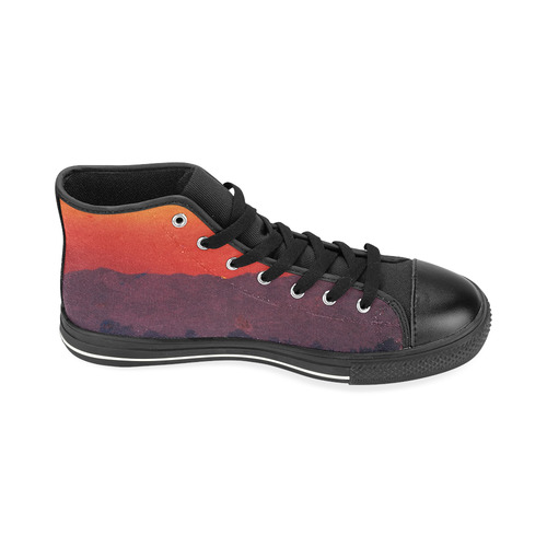 Five Shades of Sunset High Top Canvas Women's Shoes/Large Size (Model 017)