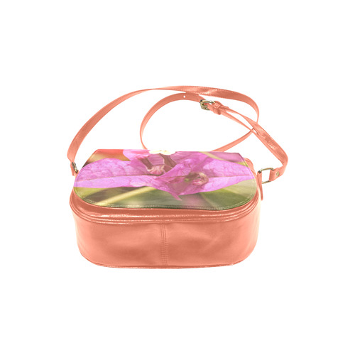 Pink Bougainvillea Flower Blossom Classic Saddle Bag/Large (Model 1648)
