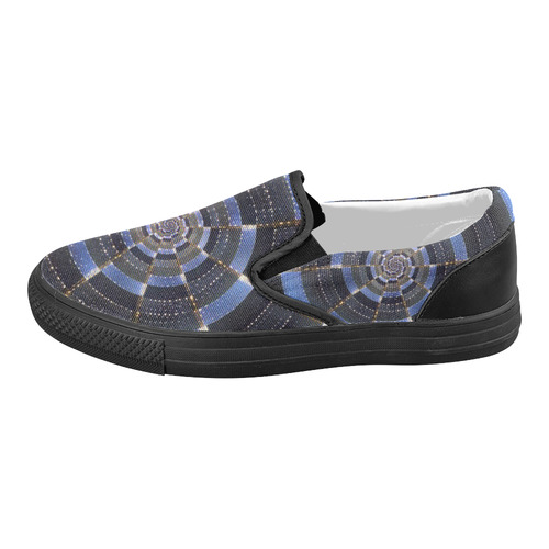 Midnight Crazy Dart Women's Slip-on Canvas Shoes (Model 019)