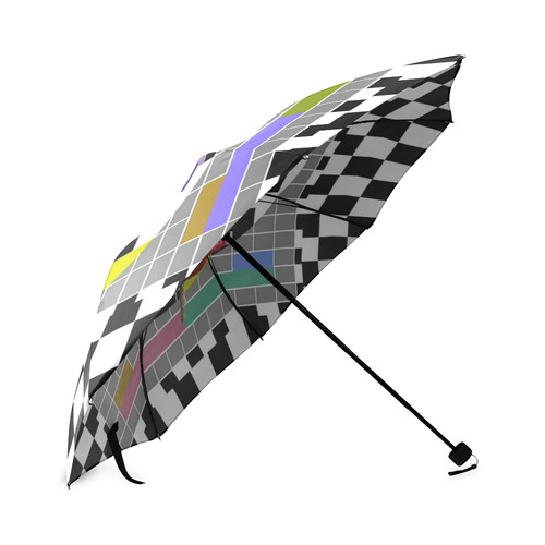 Test Card Rainbow Budgies Foldable Umbrella (Model U01)