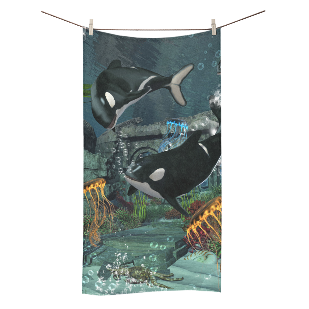 Amazing orcas Bath Towel 30"x56"