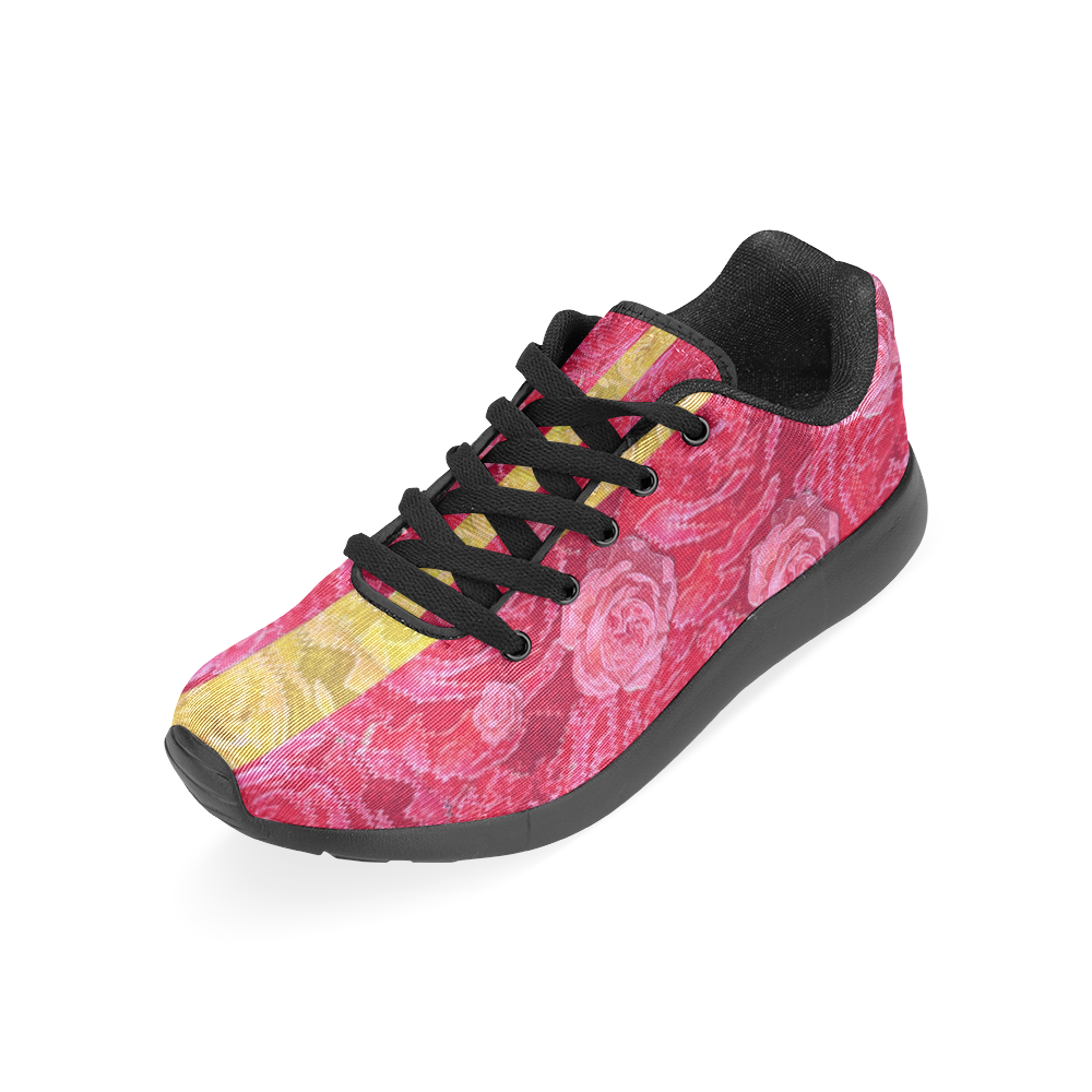 Rose and roses and another rose Women's Running Shoes/Large Size (Model 020)