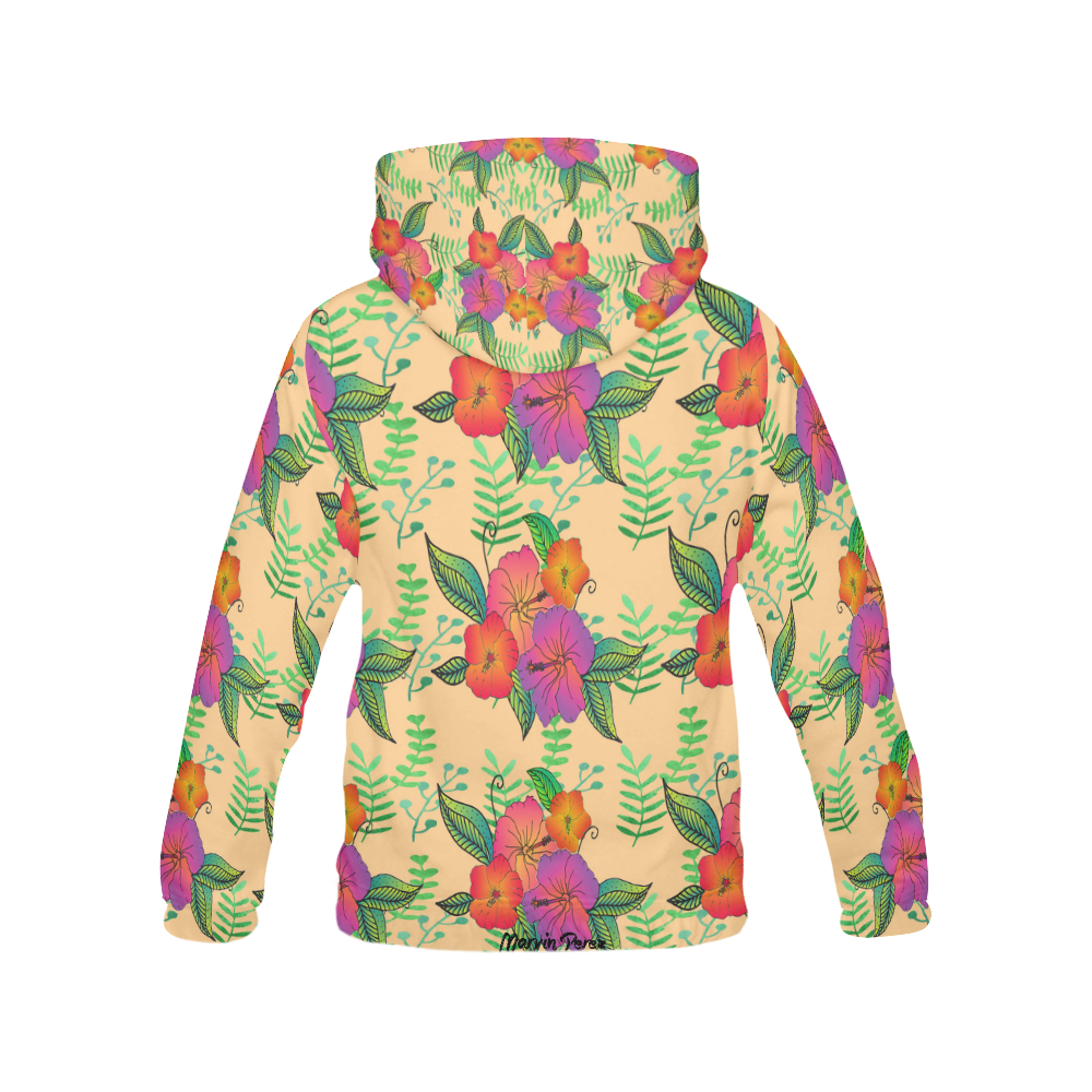 Summer Vibes All Over Print Hoodie for Women (USA Size) (Model H13)