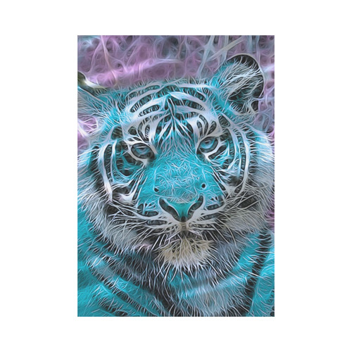 Crazy blue tiger by JamColors Garden Flag 28''x40'' （Without Flagpole）