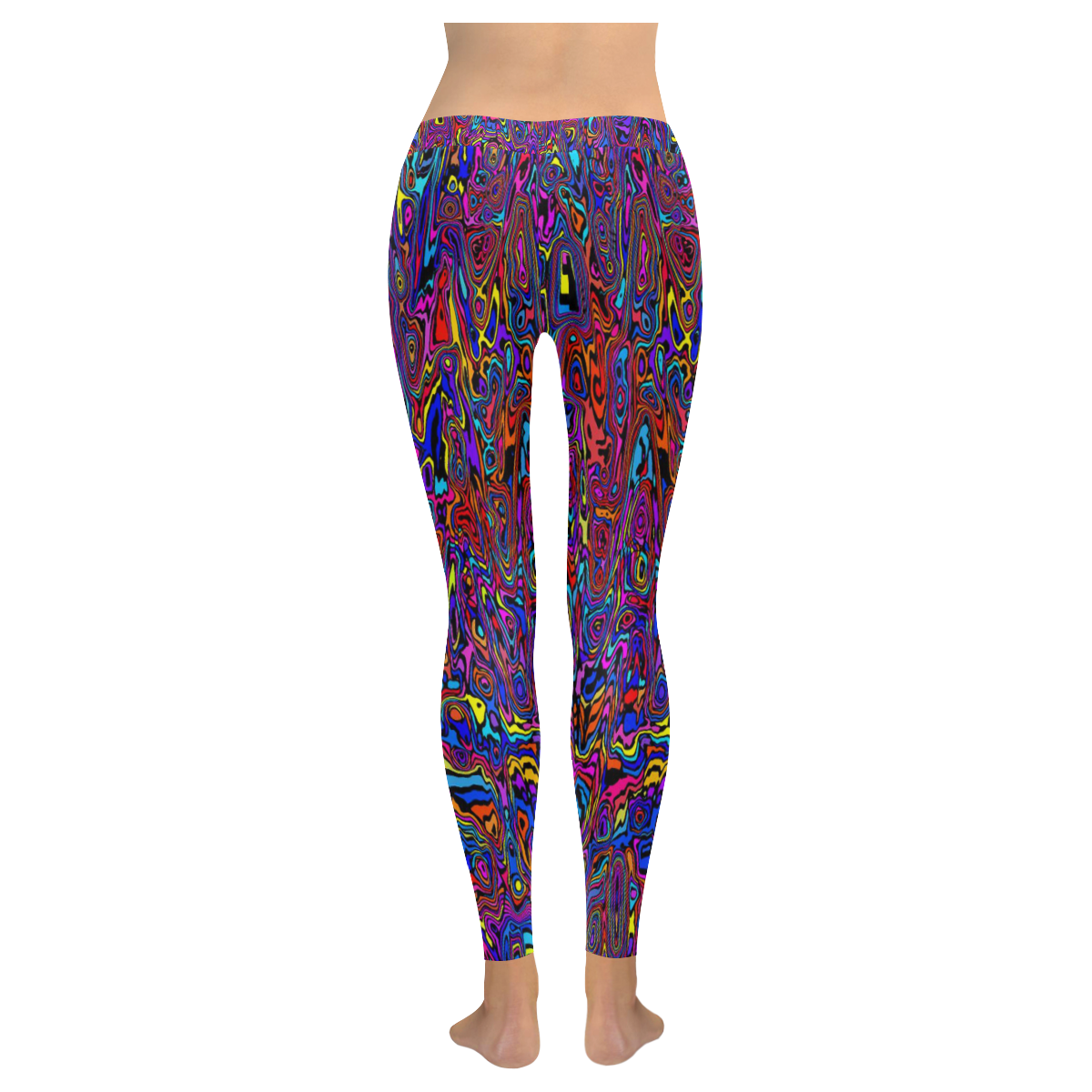 modern abstract 45A by JamColors Women's Low Rise Leggings (Invisible Stitch) (Model L05)