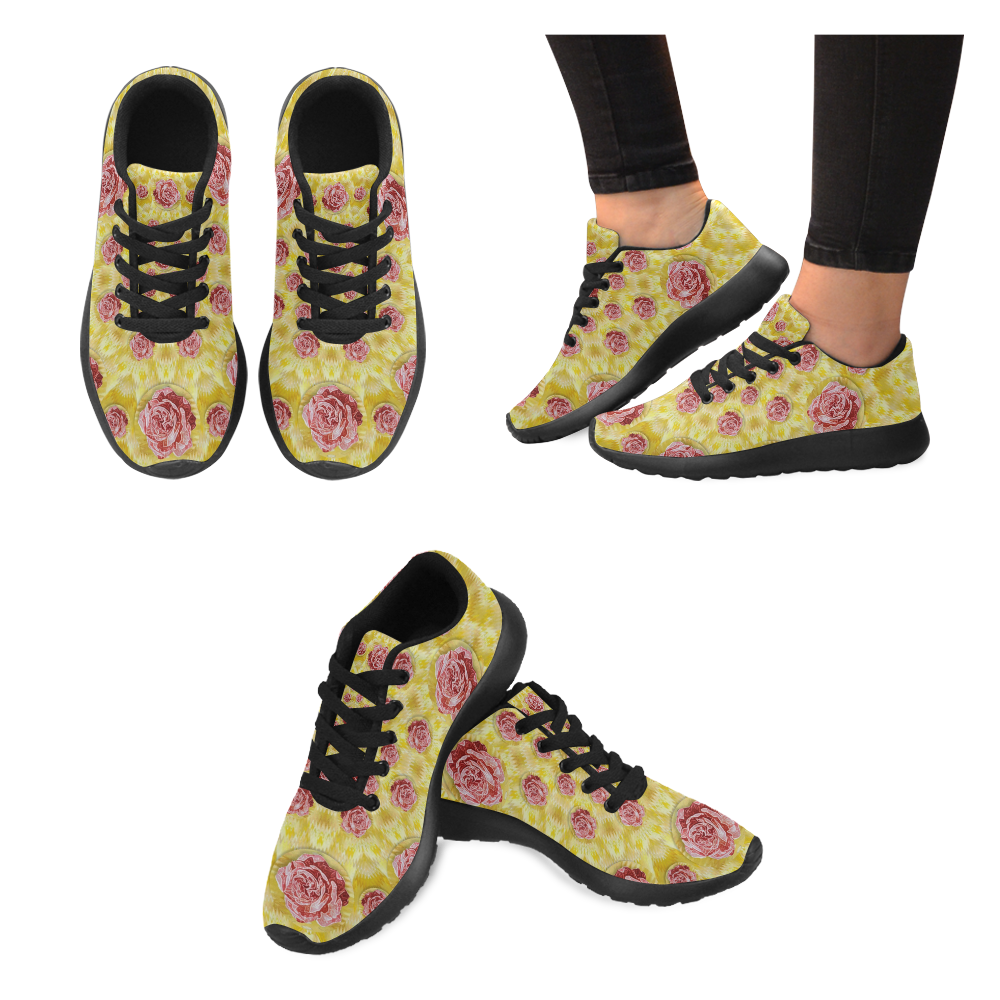 roses and fantasy roses Women's Running Shoes/Large Size (Model 020)