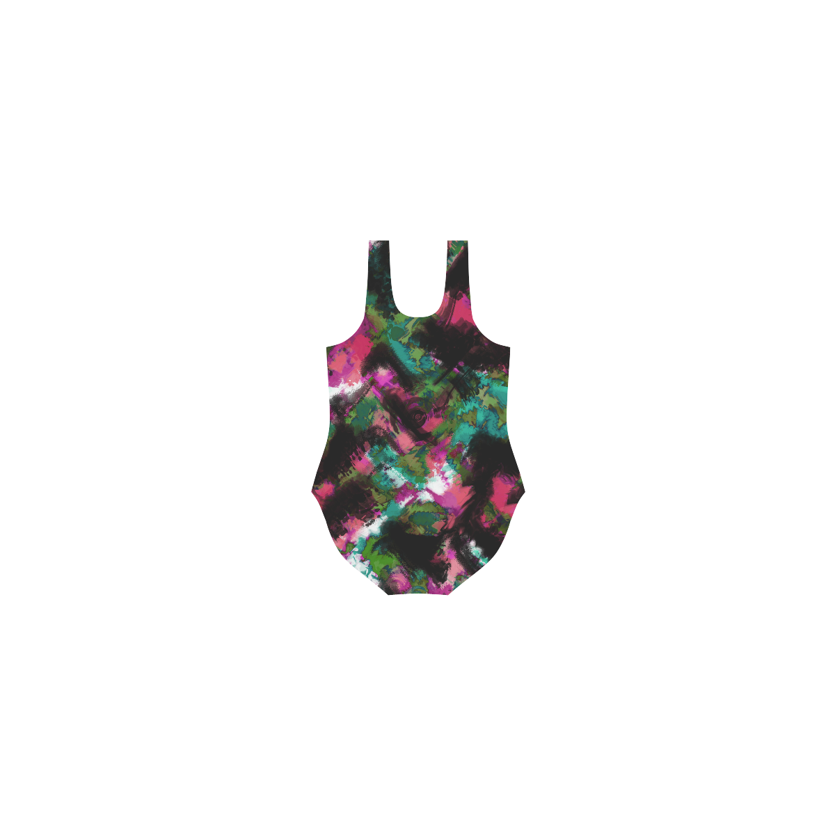 Abstract pattern Vest One Piece Swimsuit (Model S04)