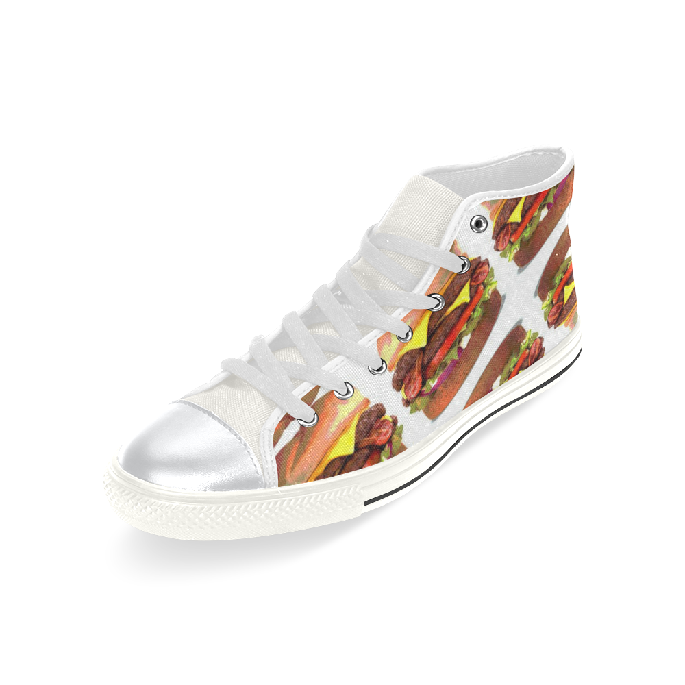BURGER-6 High Top Canvas Shoes for Kid (Model 017)