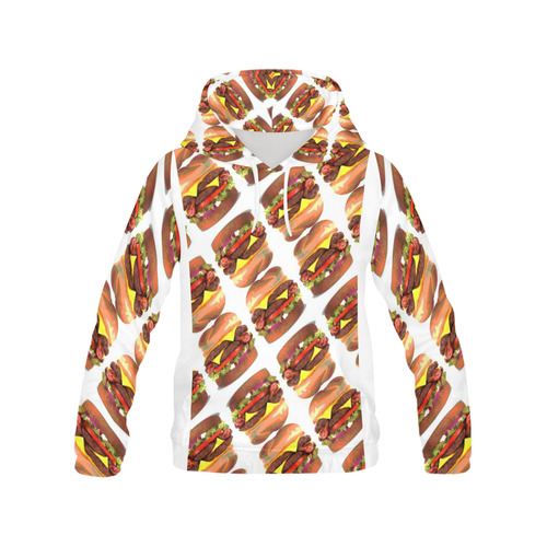 BURGER-6 All Over Print Hoodie for Women (USA Size) (Model H13)