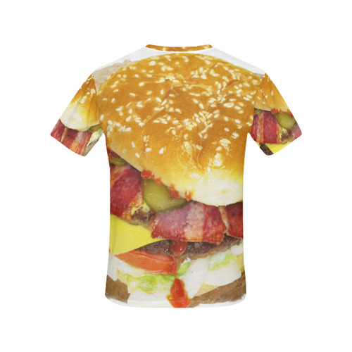 BACON CHEESEBURGER All Over Print T-Shirt for Women (USA Size) (Model T40)