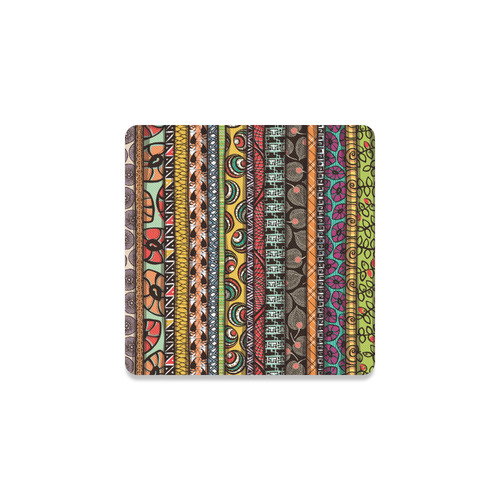 African Print Square Coaster