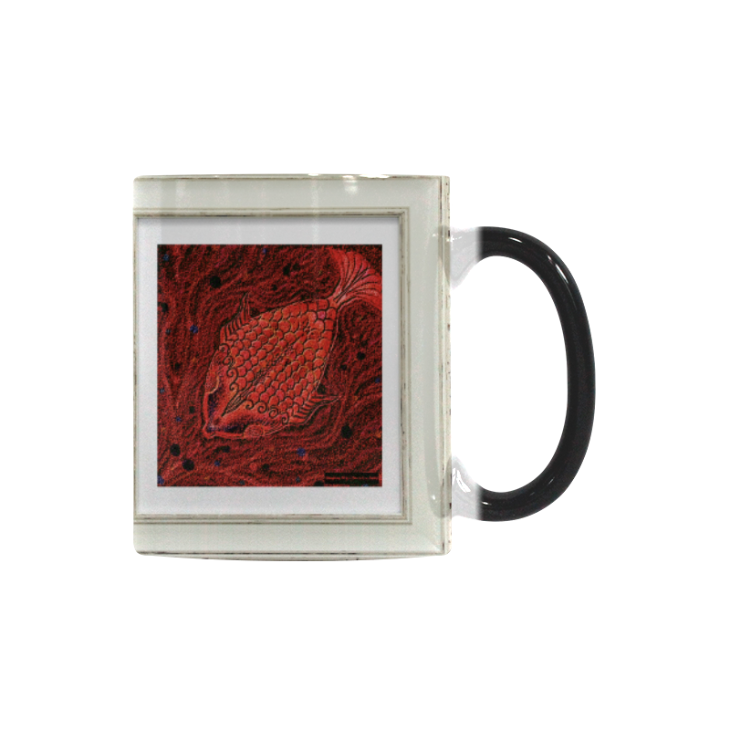 artistic red fish Custom Morphing Mug