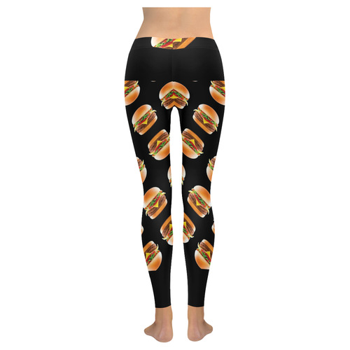 burger-56 Women's Low Rise Leggings (Invisible Stitch) (Model L05)