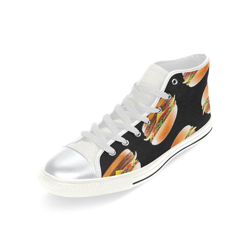 burger-56 High Top Canvas Shoes for Kid (Model 017)