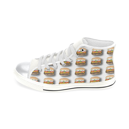 CHEESEBURGERS High Top Canvas Women's Shoes/Large Size (Model 017)