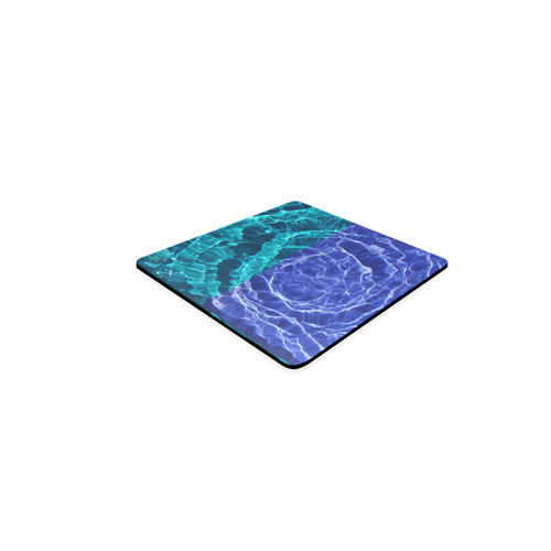 Blue Spiral Square Coaster