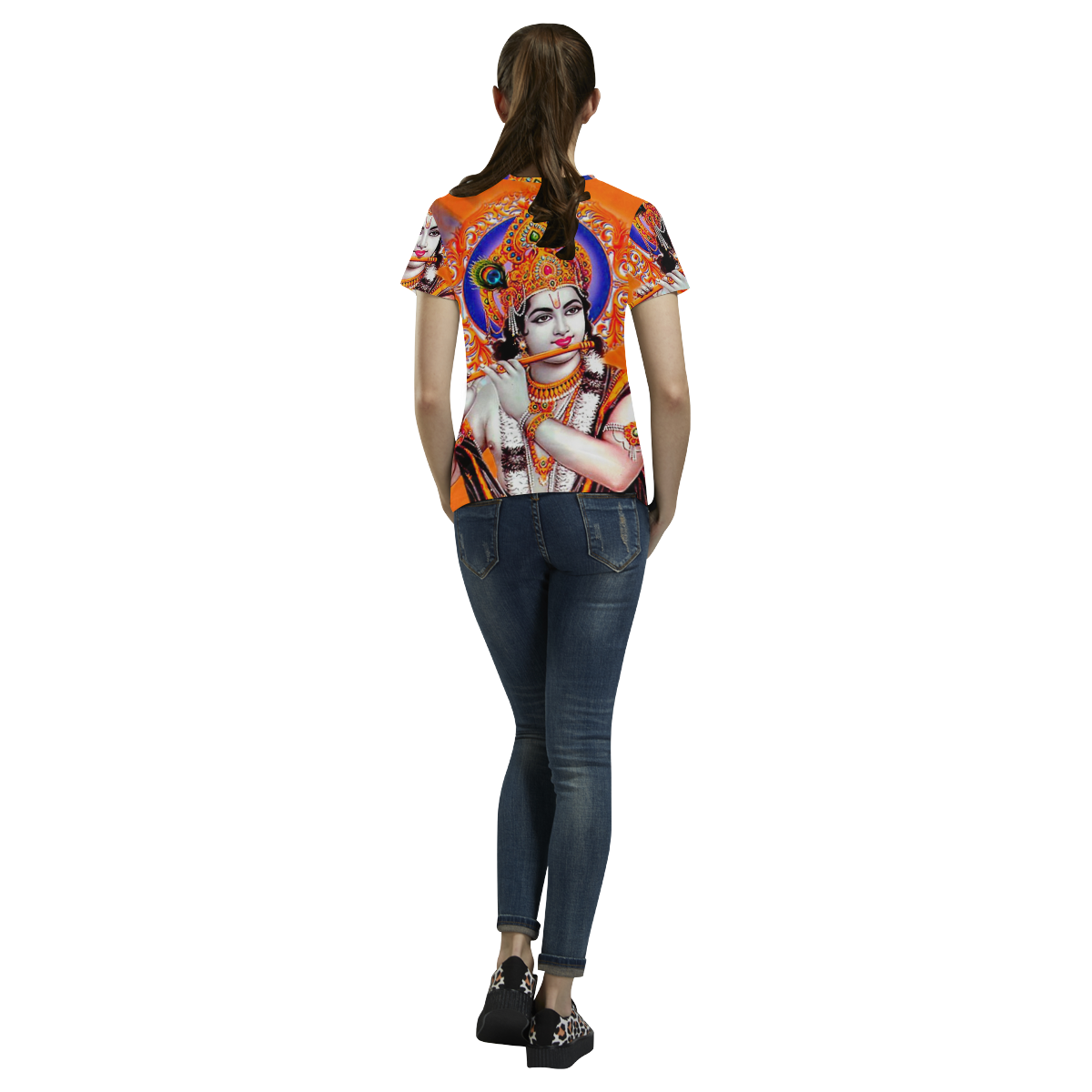 KRISHNA-23 All Over Print T-Shirt for Women (USA Size) (Model T40)
